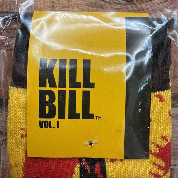 Kill Bill Vol 1 Loot Crate Bloody Socks Yellow The Bride Quentin Tarantino NEW - Picture 2 of 5